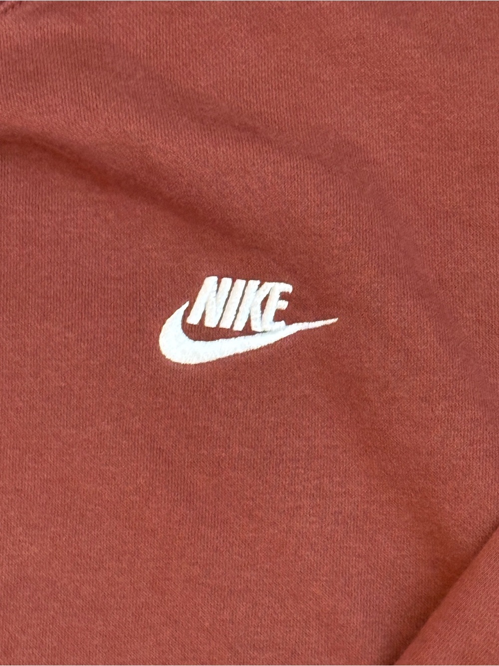 Nike Men’s Maroon Pullover Hoodie with White Logo - Picture 2 of 3